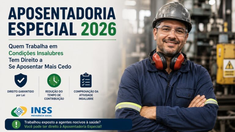 Aposentadoria Especial 2026: Quem Trabalha em Condições Insalubres Tem Direito a Se Aposentar Mais Cedo
