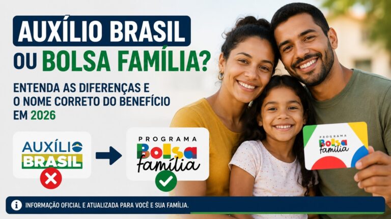 Auxílio Brasil ou Bolsa Família? Entenda as Diferenças e o Nome Correto do Benefício em 2026