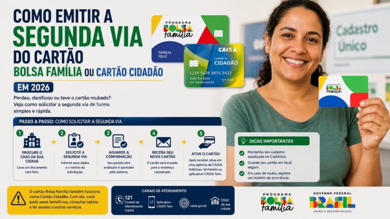 Como Emitir a Segunda Via do Cartão Bolsa Família ou Cartão Cidadão em 2026