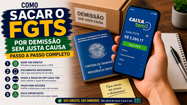Como Sacar o FGTS por Demissão Sem Justa Causa: Passo a Passo Completo
