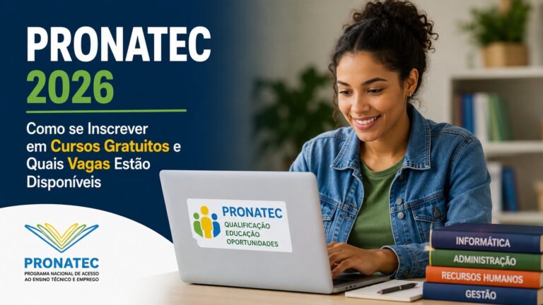 PRONATEC 2026: Como se Inscrever em Cursos Gratuitos e Quais Vagas Estão Disponíveis