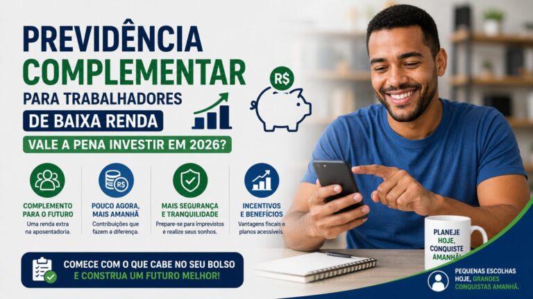 Previdência Complementar para Trabalhadores de Baixa Renda: Vale a Pena Investir em 2026?