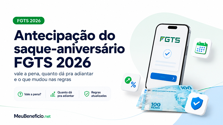 Antecipação do saque-aniversário FGTS 2026: vale a pena, quanto dá pra adiantar e o que mudou nas regras
