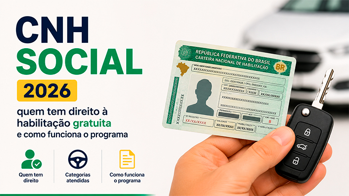 CNH Social 2026: quem tem direito à habilitação gratuita e como funciona o programa
