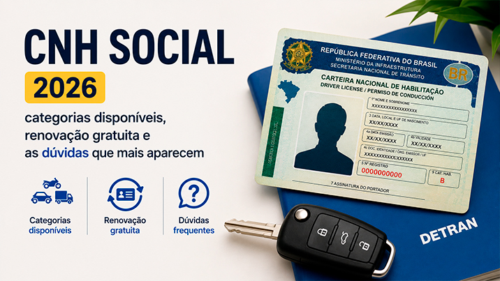 CNH Social: categorias disponíveis, renovação gratuita e as dúvidas que mais aparecem