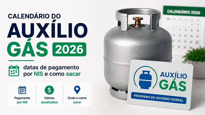 Calendário do Auxílio Gás 2026: datas de pagamento por NIS e como sacar