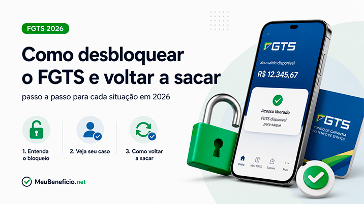 Como desbloquear o FGTS e voltar a sacar: passo a passo para cada situação em 2026