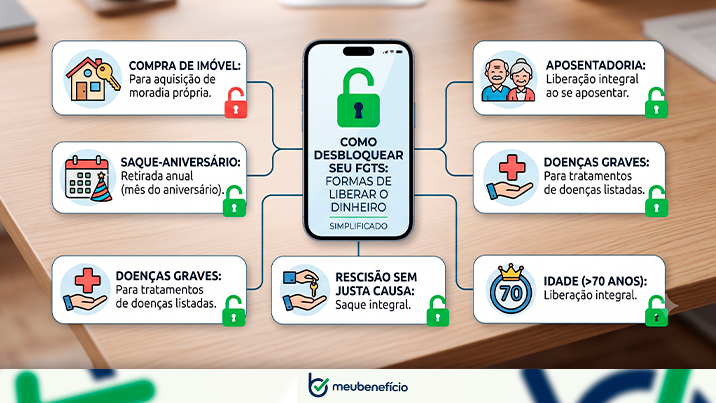 Como desbloquear o saldo do FGTS: todas as formas de liberar o dinheiro