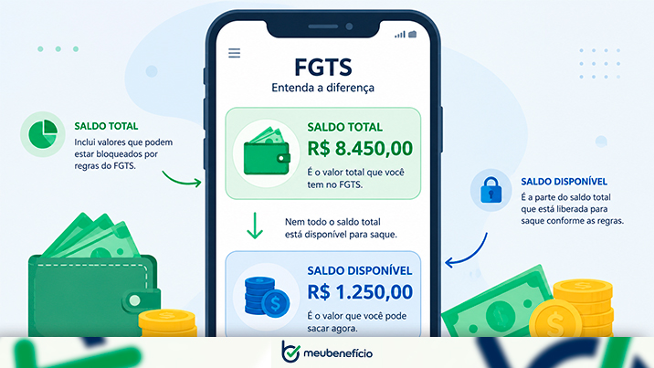 Saldo total x saldo disponível no app FGTS: por que os valores são diferentes